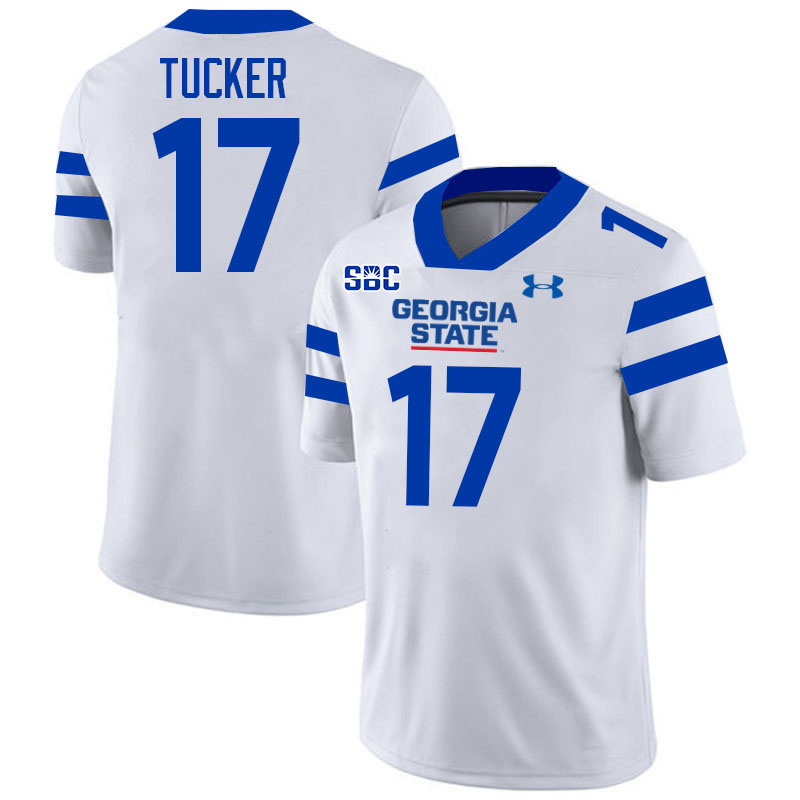 Georgia State Panthers #17 Petey Tucker College Football Jerseys Stitched-White